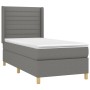 Cama box spring colchón y luces LED tela gris oscuro 100x200 cm de , Camas y somieres - Ref: Foro24-3138934, Precio: 383,44 €...