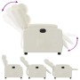 Sillón reclinable eléctrico de terciopelo blanco crema en Sillones | Comprar online en Foru.es