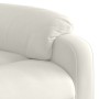 Sillón reclinable eléctrico de terciopelo blanco crema en Sillones | Comprar online en Foru.es