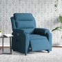Sillón reclinable eléctrico terciopelo azul en Sillones | Comprar online en Foru.es