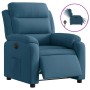 Sillón reclinable eléctrico terciopelo azul en Sillones | Comprar online en Foru.es