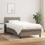 Box spring bed with taupe gray fabric mattress 90x200 cm by , Beds and slatted bases - Ref: Foro24-3140029, Price: 302,78 €, ...