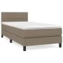 Box spring bed with taupe gray fabric mattress 90x200 cm by , Beds and slatted bases - Ref: Foro24-3140029, Price: 302,78 €, ...