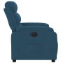 Sillón reclinable eléctrico terciopelo azul en Sillones | Comprar online en Foru.es