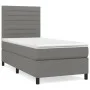Box spring bed with dark gray fabric mattress 90x200 cm by , Beds and slatted bases - Ref: Foro24-3141826, Price: 349,05 €, D...
