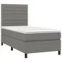 Box spring bed with dark gray fabric mattress 90x200 cm by , Beds and slatted bases - Ref: Foro24-3141826, Price: 349,05 €, D...