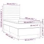 Box spring bed with dark gray fabric mattress 90x200 cm by , Beds and slatted bases - Ref: Foro24-3141826, Price: 349,05 €, D...
