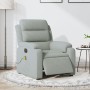 Sillón reclinable de masaje eléctrico terciopelo gris claro en Sillones | Comprar online en Foru.es