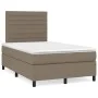 Box spring bed with taupe gray fabric mattress 120x200 cm by , Beds and slatted bases - Ref: Foro24-3141845, Price: 400,43 €,...