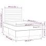 Box spring bed with taupe gray fabric mattress 120x200 cm by , Beds and slatted bases - Ref: Foro24-3141845, Price: 400,43 €,...
