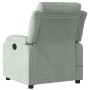 Sillón reclinable de masaje eléctrico terciopelo gris claro en Sillones | Comprar online en Foru.es