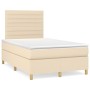 Cama box spring con colchón tela color crema 120x200 cm de , Camas y somieres - Ref: Foro24-3142406, Precio: 434,29 €, Descue...