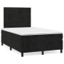 Cama box spring con colchón terciopelo negro 120x200 cm de , Camas y somieres - Ref: Foro24-3143075, Precio: 398,11 €, Descue...