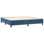 Cama box spring con colchón terciopelo azul oscuro 200x200 cm de , Camas y somieres - Ref: Foro24-3143107, Precio: 639,73 €, ...