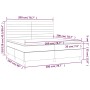 Cama box spring con colchón terciopelo azul oscuro 200x200 cm de , Camas y somieres - Ref: Foro24-3143107, Precio: 639,73 €, ...