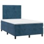Cama box spring con colchón terciopelo azul oscuro 120x200 cm de , Camas y somieres - Ref: Foro24-3143077, Precio: 409,17 €, ...