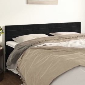 Cabeceros 2 unidades de terciopelo negro 100x5x78/88 cm de , Cabeceros y pies de cama - Ref: Foro24-346196, Precio: 48,51 €, ...