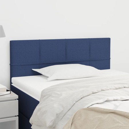 Cabecero de tela azul 90x5x78/88 cm de , Cabeceros y pies de cama - Ref: Foro24-346024, Precio: 42,81 €, Descuento: %