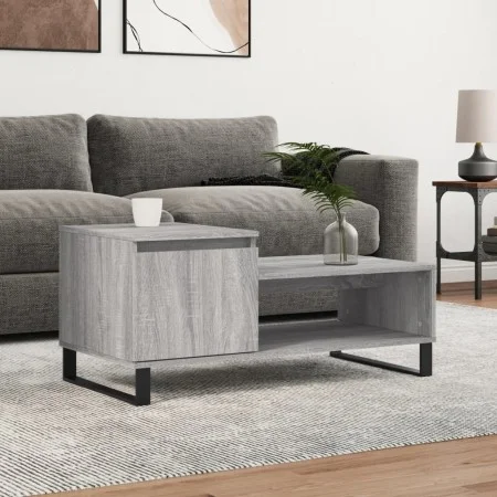 Sonoma-Couchtisch aus grauem Sperrholz, 100 x 50 x 45 cm von , Couchtisch - Ref: Foro24-830842, Preis: 68,74 €, Rabatt: %