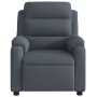 Sillón reclinable de masaje eléctrico terciopelo gris oscuro en Sillones | Comprar online en Foru.es