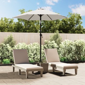 Sombrilla de aluminio blanco arena 200x224 cm de , Sombrillas - Ref: Foro24-47204, Precio: 46,25 €, Descuento: %