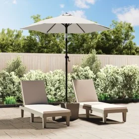 Sombrilla de aluminio blanco arena 200x224 cm de , Sombrillas - Ref: Foro24-47204, Precio: 45,40 €, Descuento: %