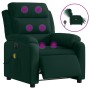 Sillón reclinable de masaje eléctrico terciopelo verde oscuro en Sillones | Comprar online en Foru.es
