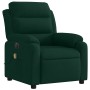 Sillón reclinable de masaje eléctrico terciopelo verde oscuro en Sillones | Comprar online en Foru.es