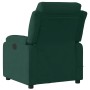 Sillón reclinable de masaje eléctrico terciopelo verde oscuro en Sillones | Comprar online en Foru.es