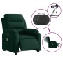 Sillón reclinable de masaje eléctrico terciopelo verde oscuro en Sillones | Comprar online en Foru.es