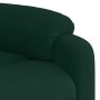 Sillón reclinable de masaje eléctrico terciopelo verde oscuro en Sillones | Comprar online en Foru.es
