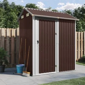Cobertizo de jardín acero galvanizado marrón 192x152,5x237 cm de , Cobertizos - Ref: Foro24-364532, Precio: 262,82 €, Descuen...