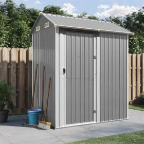 Cobertizo jardín acero galvanizado gris claro 192x152,5x237cm de , Cobertizos - Ref: Foro24-364530, Precio: 276,30 €, Descuen...