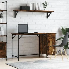 Computertisch aus Holzwerkstoff, Raucheiche, 131 x 48 x 75 cm von , Schreibtische - Ref: Foro24-836220, Preis: 84,46 €, Rabat...
