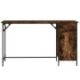 Escritorio ordenador madera ingeniería roble humo 131x48x75 cm de , Escritorios - Ref: Foro24-836220, Precio: 84,46 €, Descue...