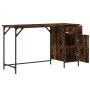 Escritorio ordenador madera ingeniería roble humo 131x48x75 cm de , Escritorios - Ref: Foro24-836220, Precio: 84,46 €, Descue...