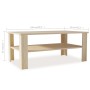Mesa de centro madera de ingeniería roble 100x59x42 cm de vidaXL, Mesas de centro - Ref: Foro24-244858, Precio: 66,19 €, Desc...