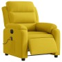 Sillón reclinable de masaje eléctrico terciopelo amarillo en Sillones | Comprar online en Foru.es