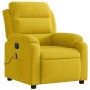 Sillón reclinable de masaje eléctrico terciopelo amarillo en Sillones | Comprar online en Foru.es
