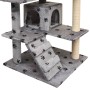 Rascador para gatos poste rascador de sisal 125 cm huellas gris de vidaXL, Mobiliario para gatos - Ref: Foro24-170476, Precio...