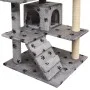 Rascador para gatos poste rascador de sisal 125 cm huellas gris de vidaXL, Mobiliario para gatos - Ref: Foro24-170476, Precio...