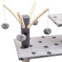 Rascador para gatos poste rascador de sisal 125 cm huellas gris de vidaXL, Mobiliario para gatos - Ref: Foro24-170481, Precio...
