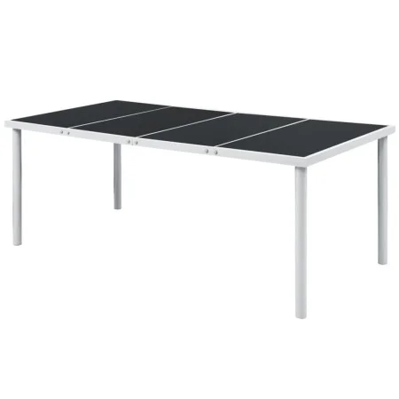 Black steel garden table 190x90x74 cm by vidaXL, Garden tables - Ref: Foro24-43307, Price: 103,20 €, Discount: %