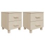 Mesitas noche 2 uds HAMAR pino macizo marrón miel 40x35x44,5 cm de vidaXL, Mesitas de noche - Ref: Foro24-340408, Precio: 80,...