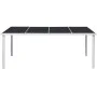 Black steel garden table 190x90x74 cm by vidaXL, Garden tables - Ref: Foro24-43307, Price: 103,20 €, Discount: %
