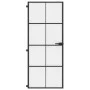 Schlanke Innentür aus schwarzem Glas und Aluminium, 83 x 201,5 cm von , Türen für zu Hause - Ref: Foro24-155127, Preis: 197,8...