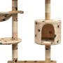 Rascador para gatos poste rascador de sisal 125cm huellas beige de vidaXL, Mobiliario para gatos - Ref: Foro24-170483, Precio...