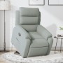 Sillón reclinable elevable terciopelo gris claro en Sillones | Comprar online en Foru.es