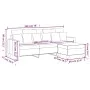 Sofá de 3 plazas con taburete de tela rojo tinto 180 cm de , Sofás - Ref: Foro24-3201095, Precio: 276,36 €, Descuento: %