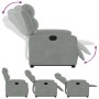 Sillón reclinable elevable terciopelo gris claro en Sillones | Comprar online en Foru.es